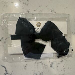 Free People Black Bow Choker Necklace NWT